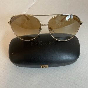Escada Gold-Toned Aviator Sunglasses